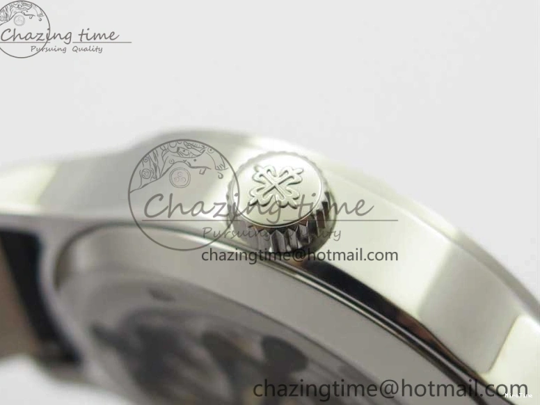 MIROTIME 0120 Practical Calatrava 5524 Pilot Travel Time SS GRF Blue Dial on Black Leather Strap A324 V 7107